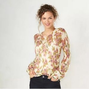 LC Open Hi-Lo Knit Crochet Sweat size Medium